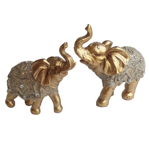 par Elefante Decorativo Em Resina Indiano Sabedoria Sorte decoração estatueta Top - 2