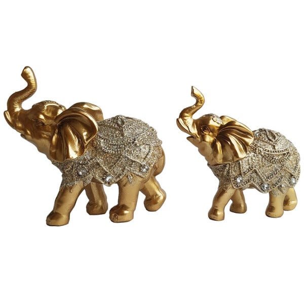 par Elefante Decorativo Em Resina Indiano Sabedoria Sorte decoração estatueta Top