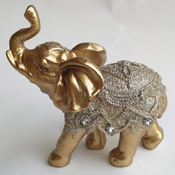 Elefante Decorativo Em Resina Indiano Sabedoria Sorte decoração estatueta Top - 3