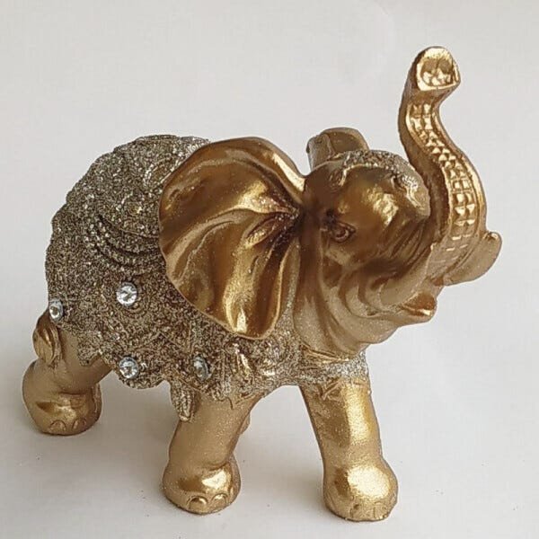 Elefante Decorativo Em Resina Indiano Sabedoria Sorte decoração estatueta Top - 5