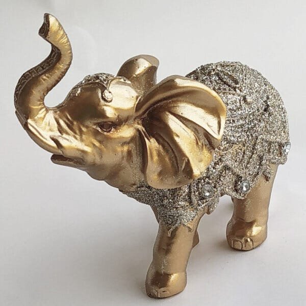 Elefante Decorativo Em Resina Indiano Sabedoria Sorte decoração estatueta Top - 4