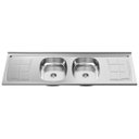 Ver imagem 1 de Pia de Cozinha 160 cm de Inox com 2 Cubas Ghel Plus Bali 30642