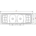 Ver imagem 2 de Pia de Cozinha 160 cm de Inox com 2 Cubas Ghel Plus Bali 30642