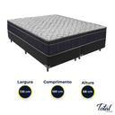 Ver imagem 3 de Cama Box Bipartido Casal Preto e Colchão Airtech 150 D45 Ortobom