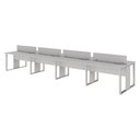 Ver imagem 2 de Estação de Trabalho 8 Lugares 4,80 m X 1,20 m Pés Metal com Caixas de Tomadas e Divisórias F5