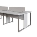 Ver imagem 6 de Estação de Trabalho 8 Lugares 4,80 m X 1,20 m Pés Metal com Caixas de Tomadas e Divisórias F5