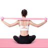 Faixa Elástica Resistente Para Treino Alongamentos Exercícios Fisioterapia Academia e Yoga - Rosa - 1