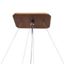 Ver imagem 4 de Lustre Pendente Madeira Arredondado 60x60cm Mel