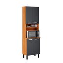 Ver imagem 1 de Paneleiro Itatiaia em Madeira Cinamomo e Grafite 4 Portas Vegas