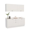 Ver imagem 2 de Cozinha Compacta Modulada 7 Portas 3 Gavetas 100% MDF Sevilha Branco/Artico