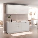 Ver imagem 4 de Cozinha Compacta Modulada 7 Portas 3 Gavetas 100% MDF Sevilha Branco/Artico