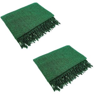 Kit 2 Mantas para Sofá Tipo Manta Capa de Sofá 2,40 X 1,80 Várias Cores:verde Mesclado
