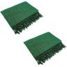 Kit 2 Mantas para Sofá Tipo Manta Capa de Sofá 2,40 X 1,80 Várias Cores: Verde Mesclado - 2