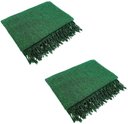 Ver imagem 2 de Kit 2 Mantas para Sofá Tipo Manta Capa de Sofá 2,40 X 1,80 Várias Cores: Verde Mesclado