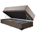 Ver imagem 5 de Cama Box Baú Suede Solteiro + Colchão Sereneprime Molas Ensacadas 88x188x69 Marrom