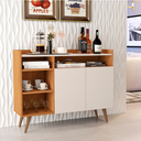 Ver imagem 2 de Aparador Buffet para Sala Duas Portas Duas Prateleiras Celta - Giga Móveis:off White/nature