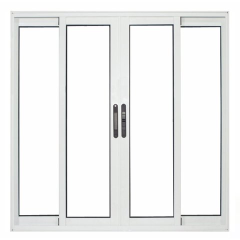 Janela de Alumínio Branco Vitro de Correr 4 Folhas Suprema Sem Grade CMC Classic - 1.20(L)X1.00(A)