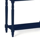 Ver imagem 3 de Bancada Aparador Mini Lavabo 1 Gaveta e Prateleira Linz Móveis - Azul Petróleo/imbuia Glazer