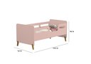 Ver imagem 2 de Cama Infantil Juvenil Cecília Montessoriana de Mdf com Pés de Madeira + Colchão D18