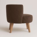 Ver imagem 7 de Kit 2 Poltronas para Sala Pequena Base em Madeira Suporta 120 Kg Tecido Veludo Premium