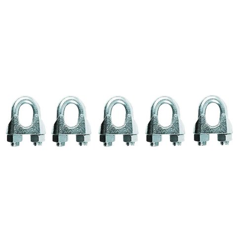 Kit 5 Grampo U Clips para Cabo de Aço Pesado Galvanizado 7/8" - Starfer