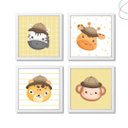 Ver imagem 1 de Quadro Decorativo Infantil - Safari Baby Amarelo:branca