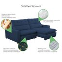 Ver imagem 6 de Sofa Retratil Reclinavel 2 Lugares 220cm Veludo Andreia