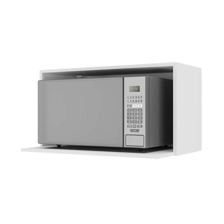 Armário de Cozinha Nicho para Microondas 70 Cm Veneza Gw Multimóveis Mp3737 Branco