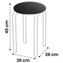 Ver imagem 3 de Banqueta Cozinha Baixa Empilhável Industrial Kit 4 Jully D03 - D’Rossi