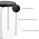 Ver imagem 2 de Banqueta Cozinha Baixa Empilhável Industrial Kit 4 Jully D03 - D’Rossi