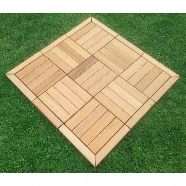 Deck de Madeira Modular Cumaru Base Plástica 30cmx30cm Novopiso - 6