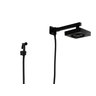 Ducha Chuveiro Preto Autolimpante em Abs com Chuveirinho Metal - 1