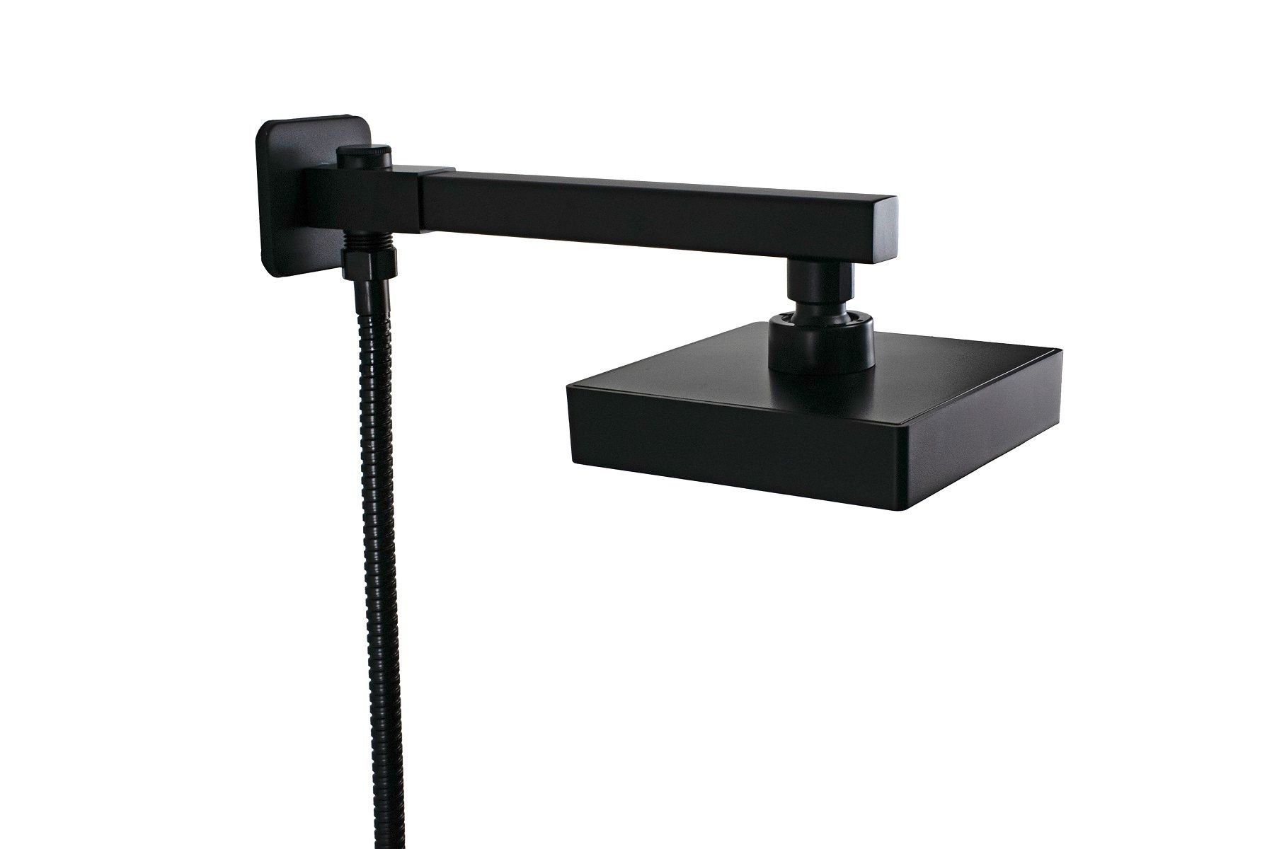 Ducha Chuveiro Preto Autolimpante em Abs com Chuveirinho Metal - 4