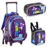 Kit Mochila Rodinha Lancheira Estojo Infantil Menino Game Play Denlex - 1