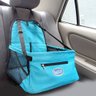 Cadeirinha de transporte para cachorro e gato Assento para Banco de Carro Car Seat Chalesco Azul - 4