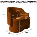 Ver imagem 2 de Namoradeira 2 Lugares Orgânica Decorativa Elegante Estofada Redonda Design Moderno Sala Estar