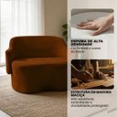 Ver imagem 6 de Namoradeira 2 Lugares Orgânica Decorativa Elegante Estofada Redonda Design Moderno Sala Estar