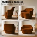 Ver mais imagens de Namoradeira 2 Lugares Orgânica Decorativa Elegante Estofada Redonda Design Moderno Sala Estar