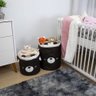 Cesto Roupa Suja Organizador Dobrável Infantil Criança Grand - Urso Palha - 3
