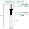 Porta Detergente Dispenser de Embutir Inox Escovado 500ml - 4