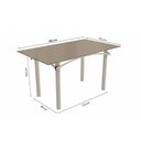 Ver imagem 5 de Conjunto: Mesa de Cozinha Elba Tampo Madeirado C/ Vidro 160cm e 6 Cadeiras Amsterdã Niquel/freijo