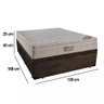 Cama Box Baú Casal Suede + Colchão Ortobom Airtech Molas Ensacadas 138x188x65 Marrom - 3