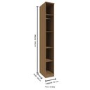 Ver imagem 3 de Modulado 01 Porta 245cm com Prateleira Setiba Rimo - Carvalho/fendi