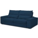 Ver imagem 1 de Sofá Retrátil Reclinável para Sala de Estar Living 230cm Nápoles F04 Veludo Azul - Lyam Decor