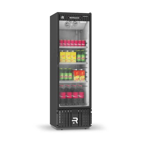 Visa Cooler Multiuso 400 Litros Porta de Vidro Preto Vcm400pv 220v - Refrimate