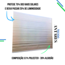 Ver imagem 5 de Persiana Romana Antares Natural Largura 1,70x1,40 Altura