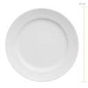 Ver imagem 5 de Prato de Sobremesa Porcelana 21cm Redondo Germer Chevron Branco com Relevo