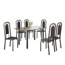 Ver imagem 2 de Conjunto de Mesa Tubular com 6 Cadeiras Lara Prata/Preto