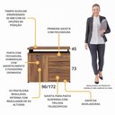 Ver imagem 3 de Balcão de Escritório Extensível 90cm 1 Porta com Chave 3 Gavetas Multimóveis CR25299 