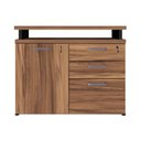 Ver imagem 7 de Balcão de Escritório Extensível 90cm 1 Porta com Chave 3 Gavetas Multimóveis CR25299 